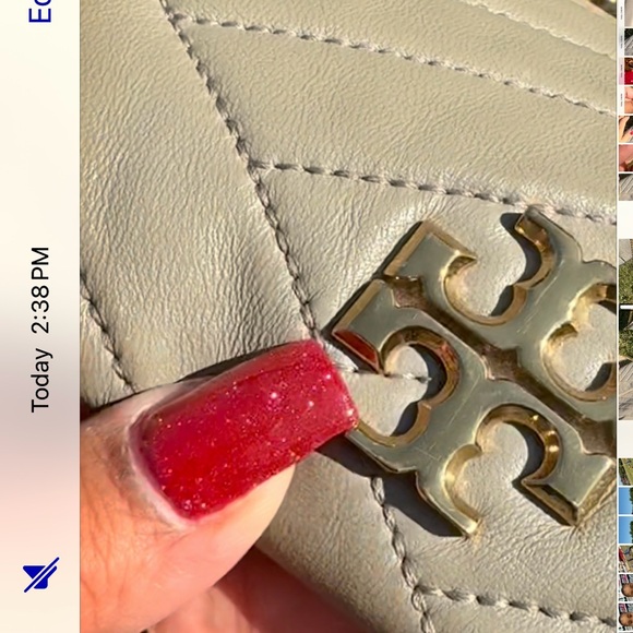 AUTHENTIC TORY BURCH | KIRA CHEVRON CONVERTIBLE SHOULDER BAG - Picture 13 of 16